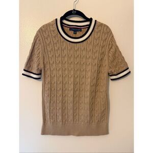 Tommy Hilfiger Short Sleeve Cable Knit Sweater
